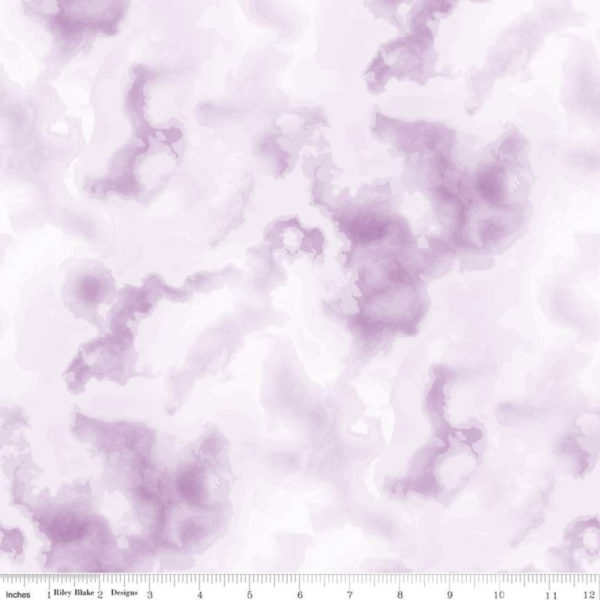 Designer Knit Cotton/Spandex Jersey - Tie Dye - Tonal Purple