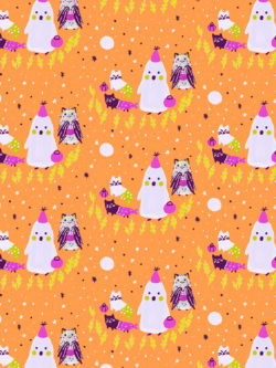 Quilting Cotton - Bring Your Own Boos - Ghoul's Night - J-E-L-L-Glow