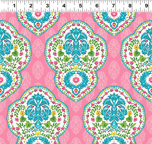 Quilting Cotton - Tuli – Medallion – Pink