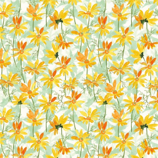 Quilting Cotton - Flower Shop – Daisies – Gold