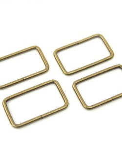 Sallie Tomato - Rectangle Rings - 1 1/2" - Antique Brass