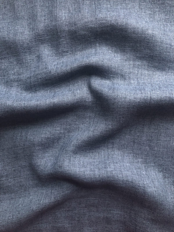 Japanese Linen/Cotton Double Gauze - Steel Blue