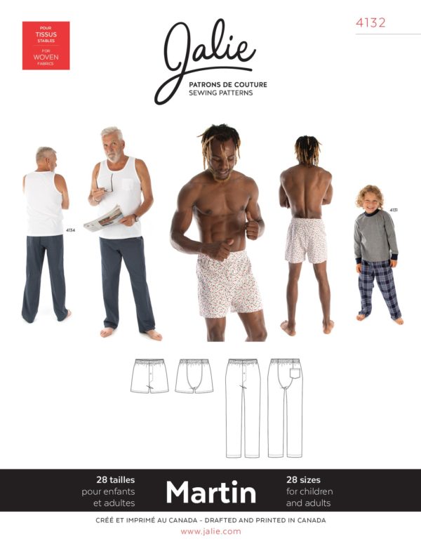 Jalie Martin Lounge Pants and Boxer Shorts #4132