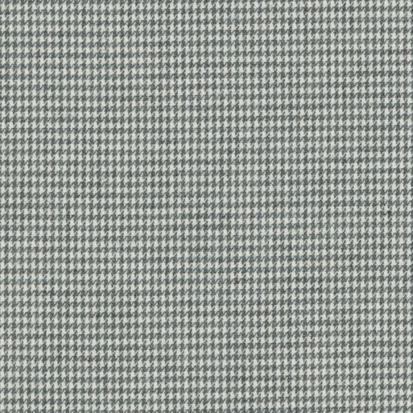 Brushed Cotton Shirting - Houndstooth Melange - Grey