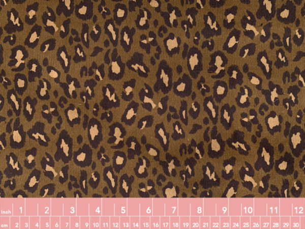 Hokkoh - Pinwale Cotton Corduroy - Leopard - Brown