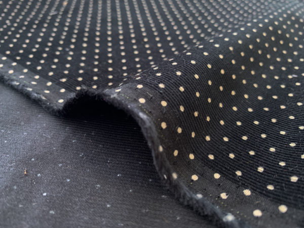 Hokkoh - Pinwale Cotton Corduroy - Small Polka Dots - Black