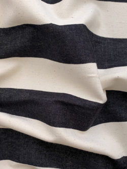 Hokkoh - Yarn Dyed Cotton Twill - Wide Stripe - Black/Natural