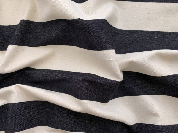 Hokkoh - Yarn Dyed Cotton Twill - Wide Stripe - Black/Natural