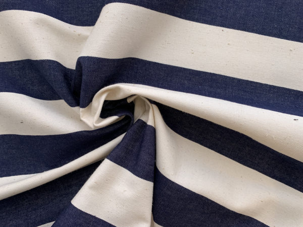 Hokkoh - Yarn Dyed Cotton Twill - Wide Stripe - Black/Natural