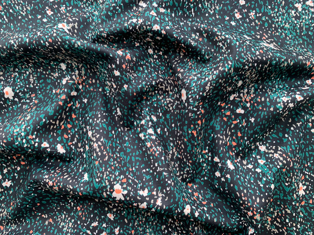 Hokkoh Cotton Lawn Abstract Grasses Blue Stonemountain & Daughter Fabrics