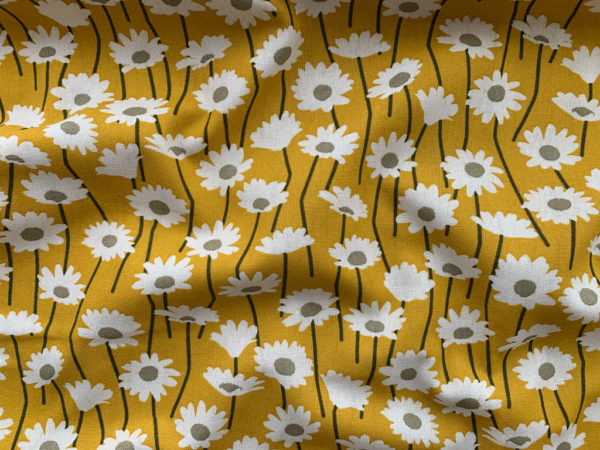 Koizumi - Linen/Cotton Shirting - Daisies - Yellow