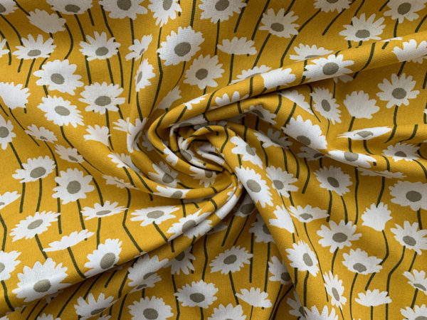 Koizumi - Linen/Cotton Shirting - Daisies - Yellow