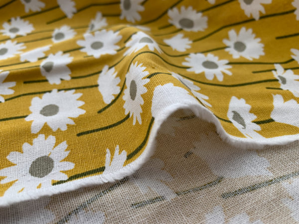 Koizumi - Linen/Cotton Shirting - Daisies - Yellow