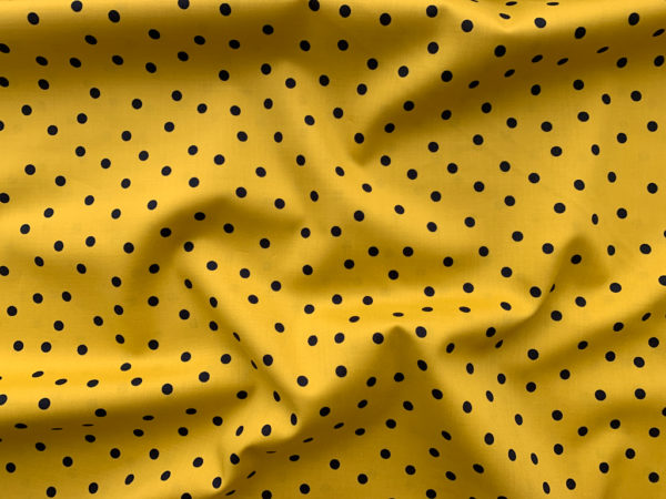 Kokka - Rayon/Cotton Lawn - Polka Dot - Yellow