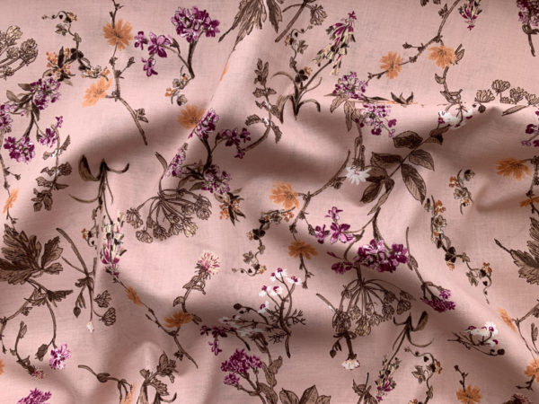 Hokkoh - Cotton Lawn - Wildflowers - Pink