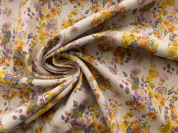 Hokkoh - Linen/Cotton Shirting - Wildflowers - Yellow