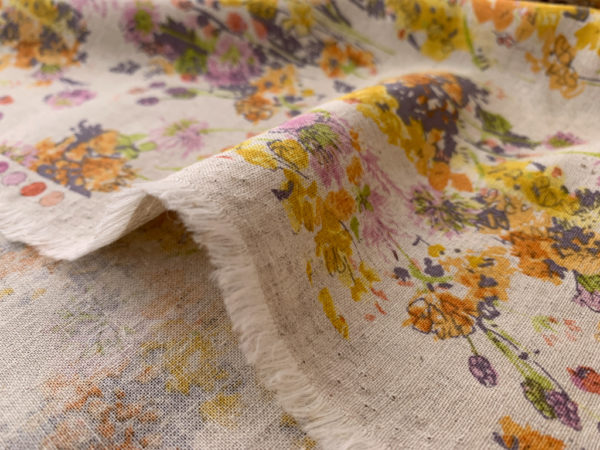 Hokkoh - Linen/Cotton Shirting - Wildflowers - Yellow