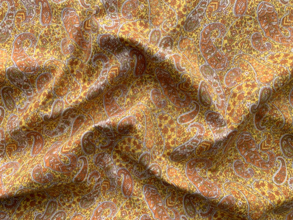 Kokka - Cotton Lawn - Paisley - Orange