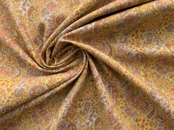 Kokka - Cotton Lawn - Paisley - Orange