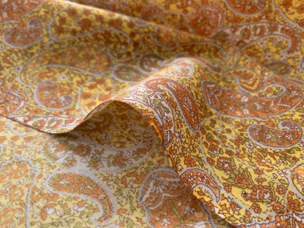 Kokka - Cotton Lawn - Paisley - Orange