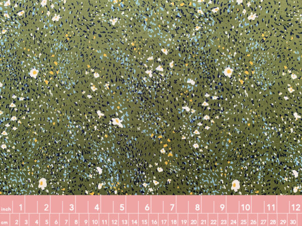 Hokkoh - Cotton Lawn - Abstract Grasses - Green