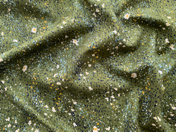 Hokkoh - Cotton Lawn - Abstract Grasses - Green