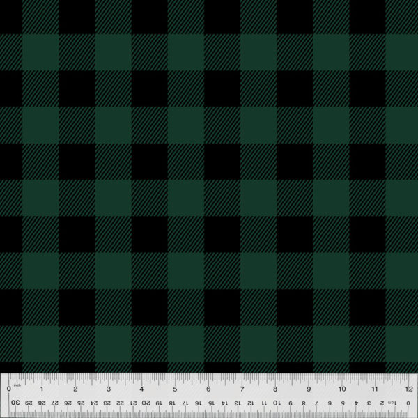 Double Sided Polar Fleece - Buffalo Plaid - Black/Green