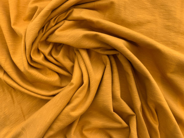 Textured Organic Cotton/Spandex Jersey - Ochre