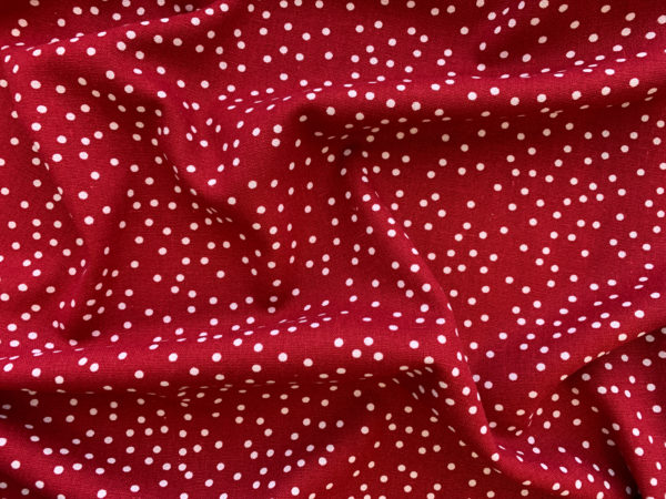Printed Rayon/Linen - Confetti - Red