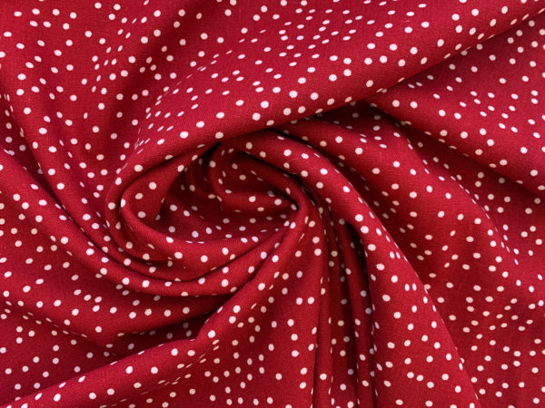 Printed Rayon/Linen - Confetti - Red