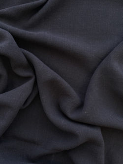 Mina Viscose/Linen Slub - Black