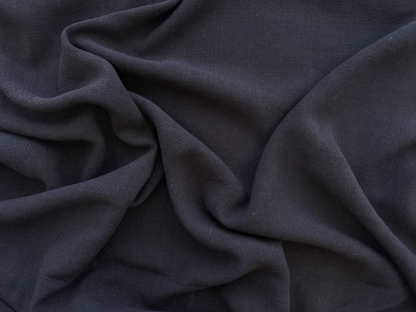 Mina Viscose/Linen Slub - Black