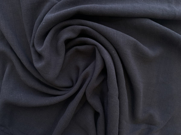 Mina Viscose/Linen Slub - Black