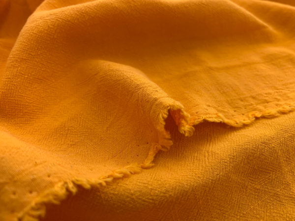 Mina Viscose/Linen Slub - Tangerine