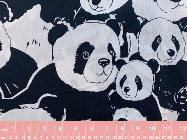 Cotton Poplin – Pandas – Black & White