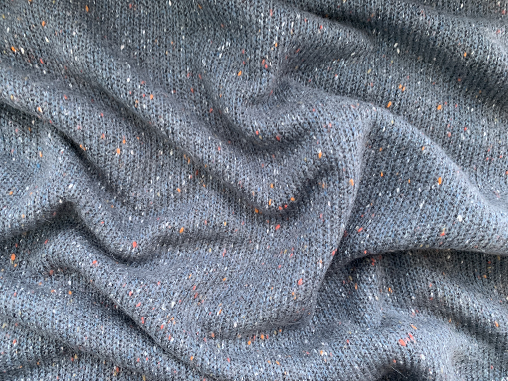 Speckled Acrylic Blend Sweater Knit - Fog - Stonemountain & Daughter Fabrics