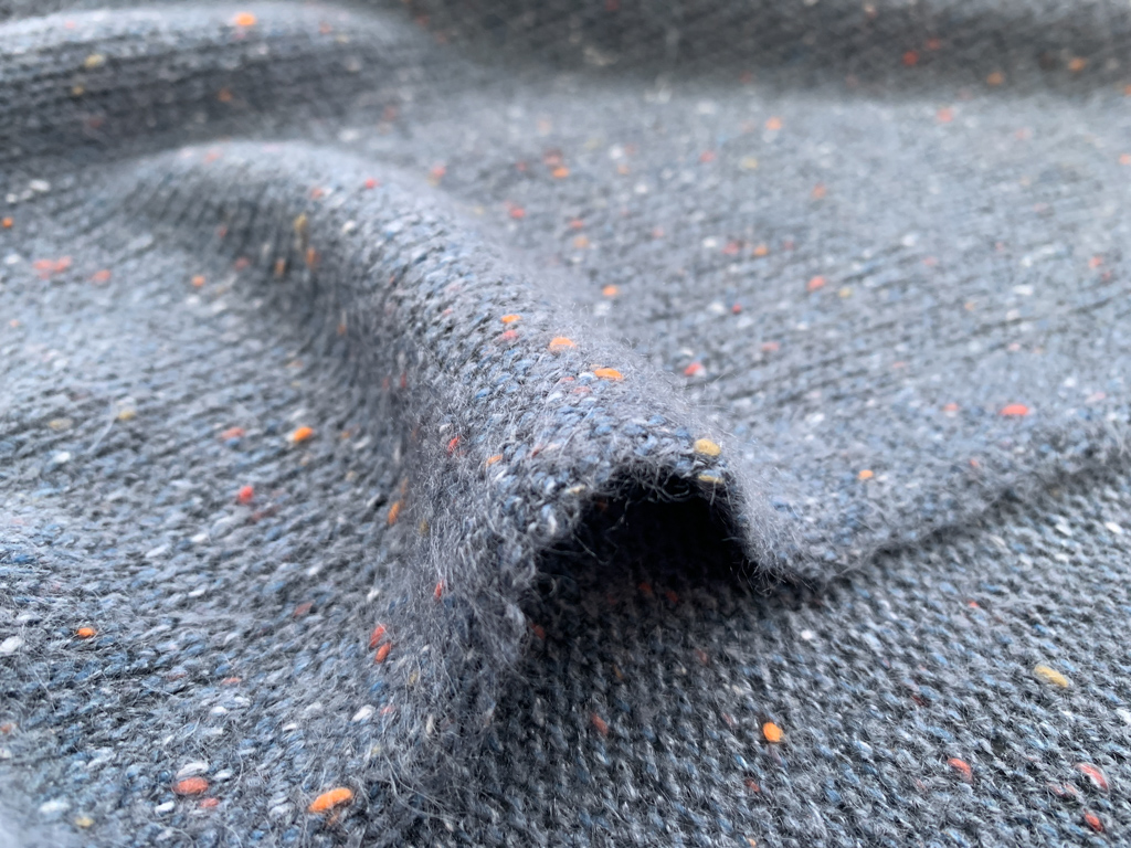 Speckled Acrylic Blend Sweater Knit - Fog - Stonemountain & Daughter Fabrics