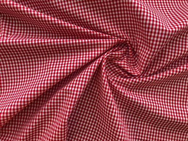 Deadstock Japanese Gingham Shirting - Red