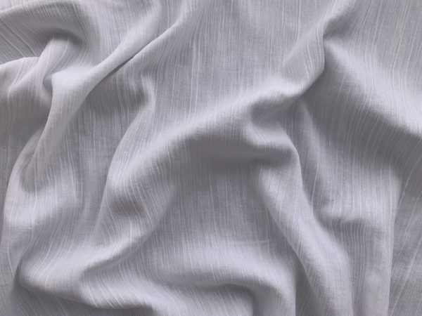 Athena - Crinkle Cotton Gauze - White