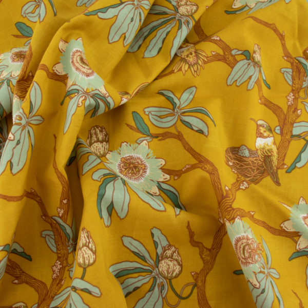 Birch - Organic Cotton Lawn - Passion - Mustard