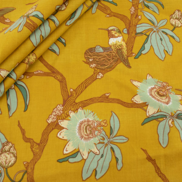 Birch - Organic Cotton Lawn - Passion - Mustard