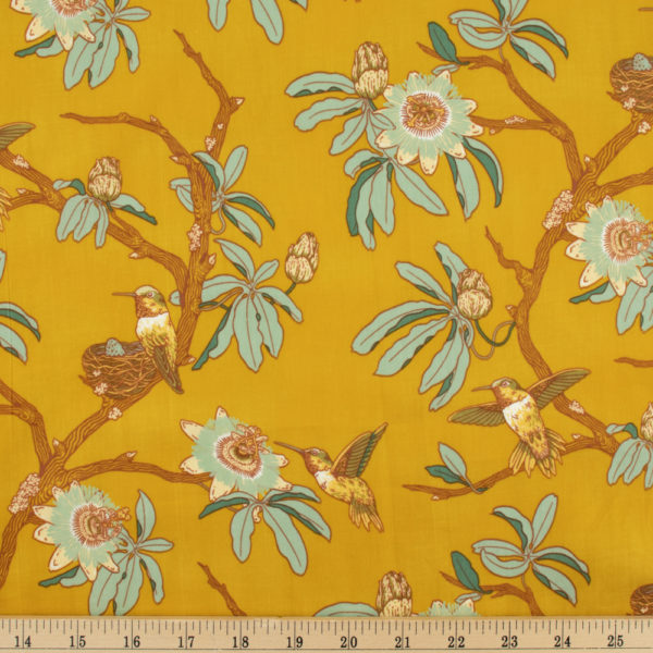 Birch - Organic Cotton Lawn - Passion - Mustard