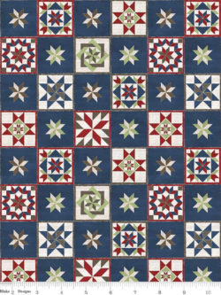 Quilting Cotton - Barn Quilts - Patchwork - Blue