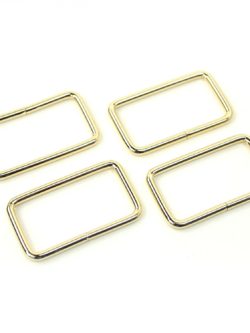 Sallie Tomato - Rectangle Rings - 1 1/2" - Gold