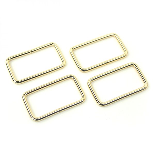 Sallie Tomato - Rectangle Rings - 1 1/2" - Gold