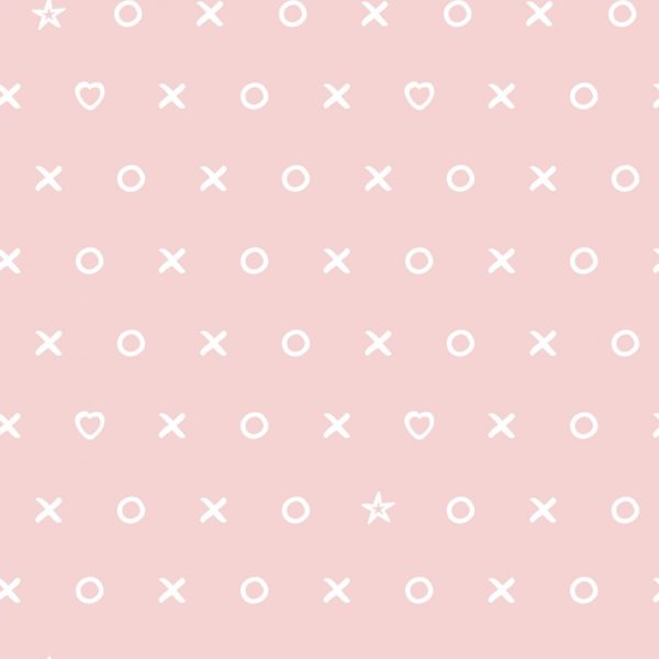 Hugs & Kisses Flannel – Pink