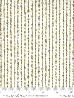 Quilting Cotton - Home on the Range - Barbed Wire Stripe - Dusty White