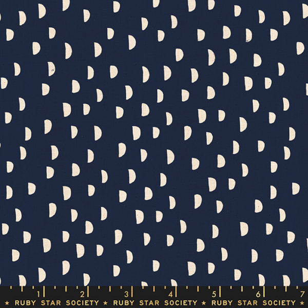 Quilting Cotton - Heirloom – Moons – Navy