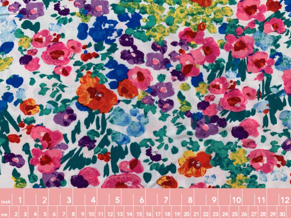 Rayon Challis - Floral Meadow - Bright