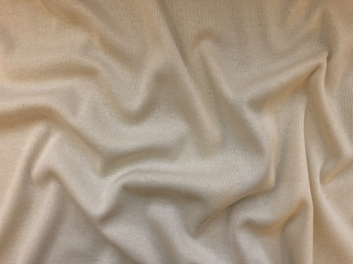 Ecru Textured Cotton Fabric